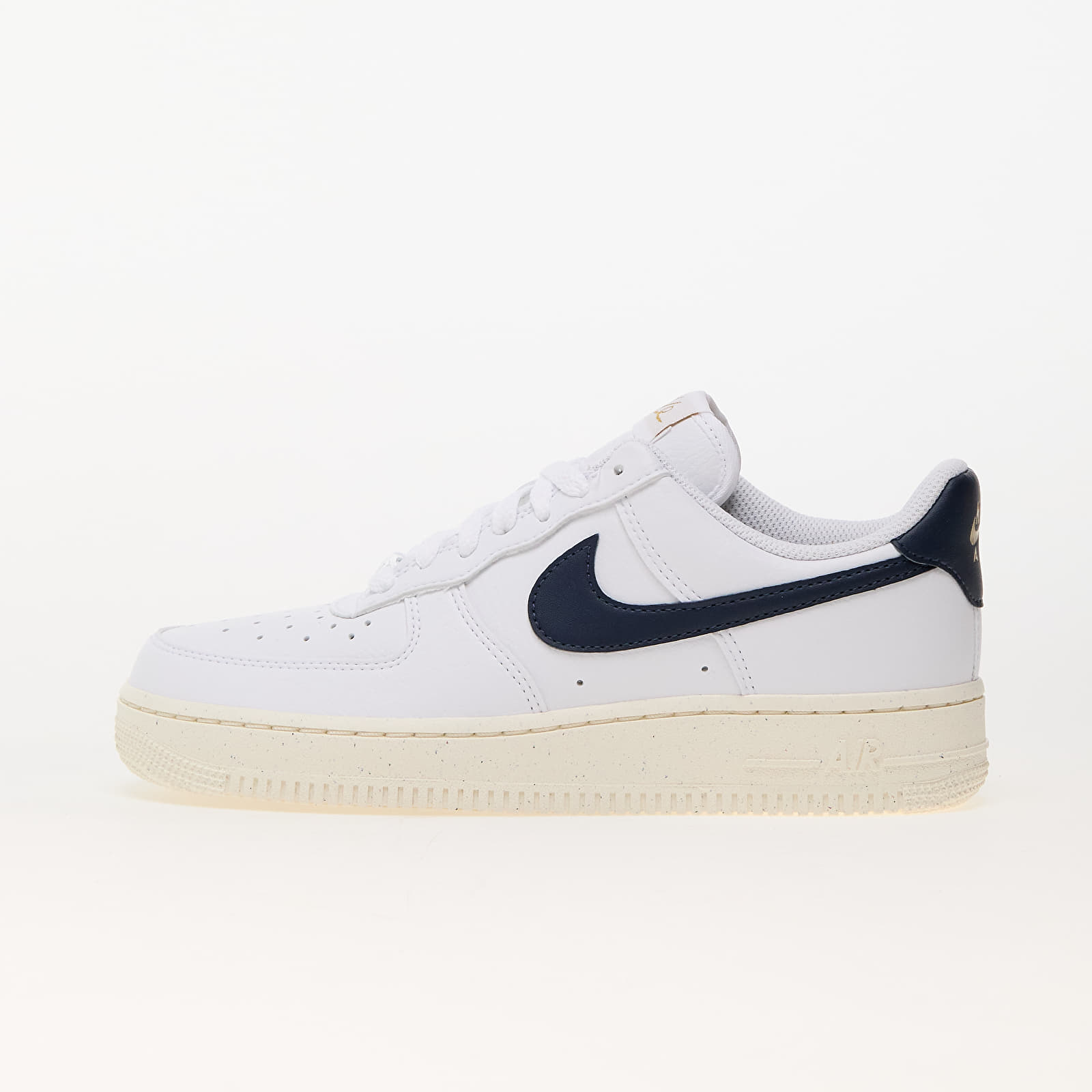 Women's sneakers and shoes Nike W Air Force 1 '07 Nn White/ Obsidian-Pale Ivory-Metallic Gold