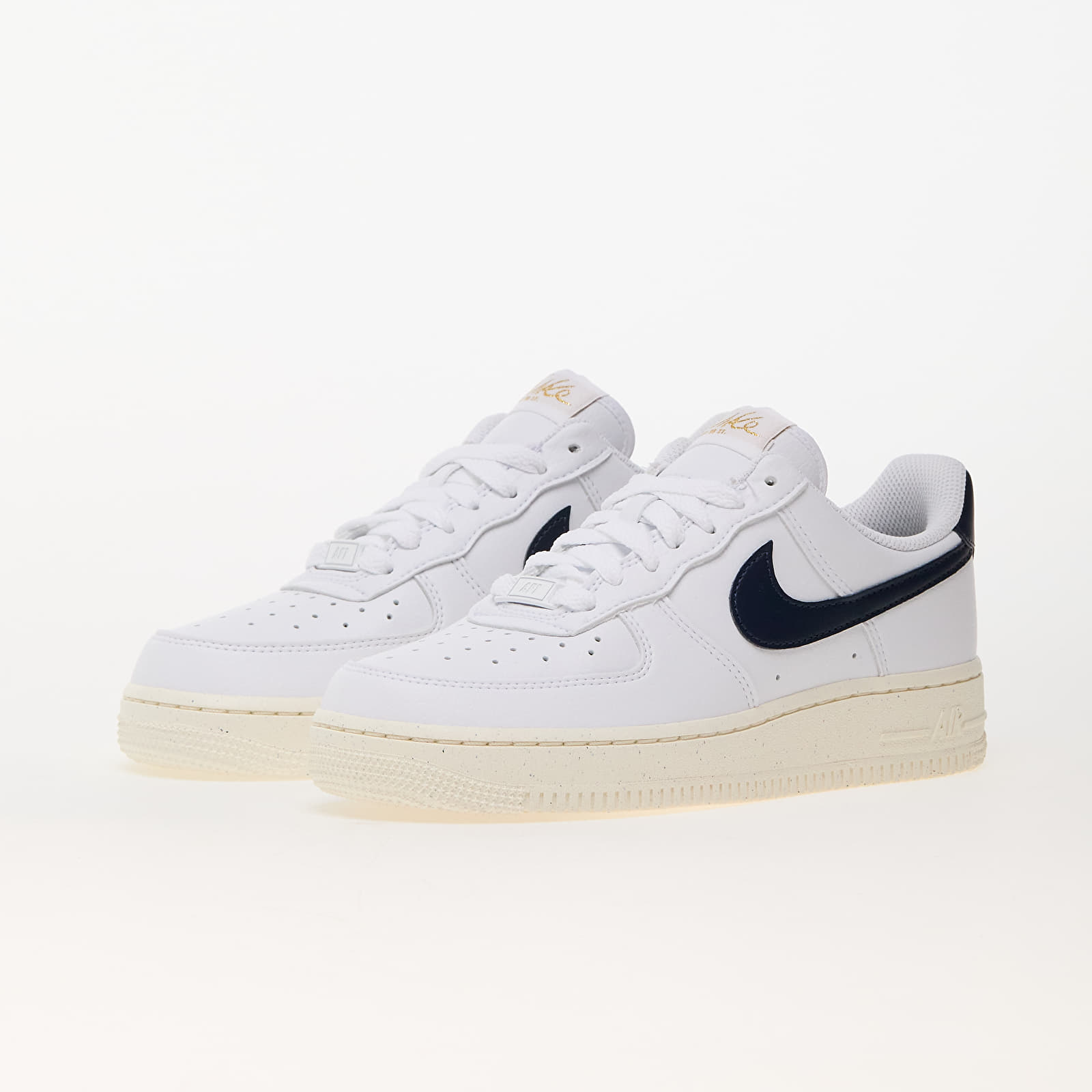 Sneakers und Schuhe für Frauen Nike W Air Force 1 '07 Nn White/ Obsidian-Pale Ivory-Metallic Gold