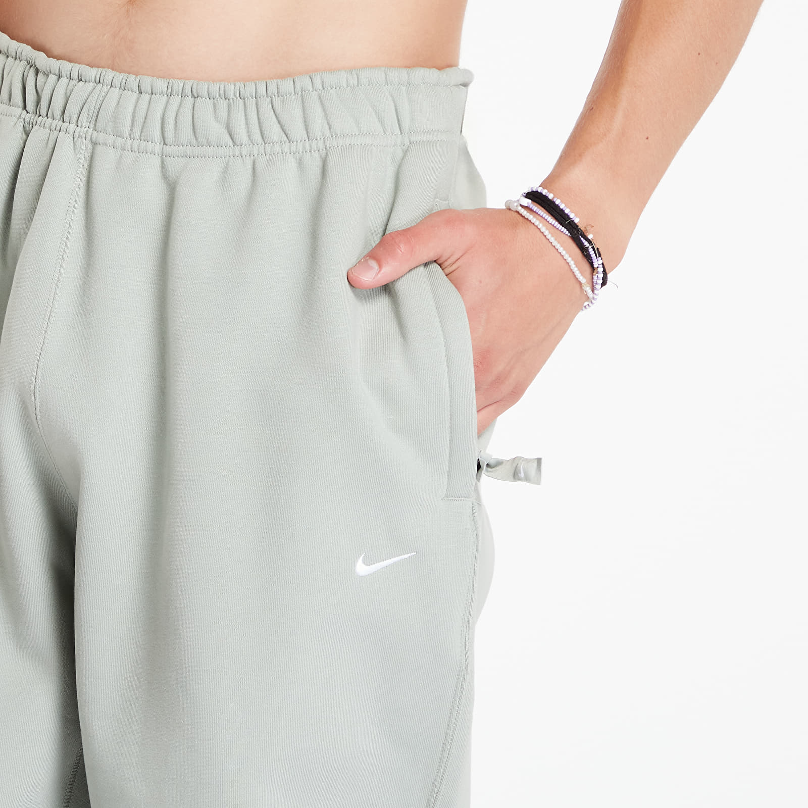 Men's sweatpants Nike Solo Swoosh Men's Fleece Pants Jade Horizon/ White