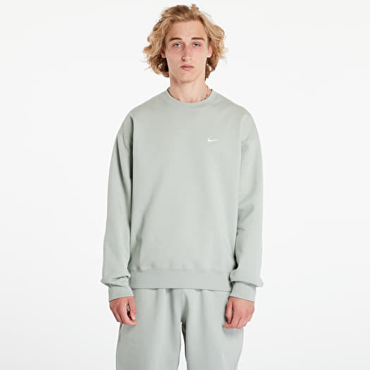 Men s sweatshirts Nike Solo Swoosh Men s Fleece Crew Jade Horizon White Queens