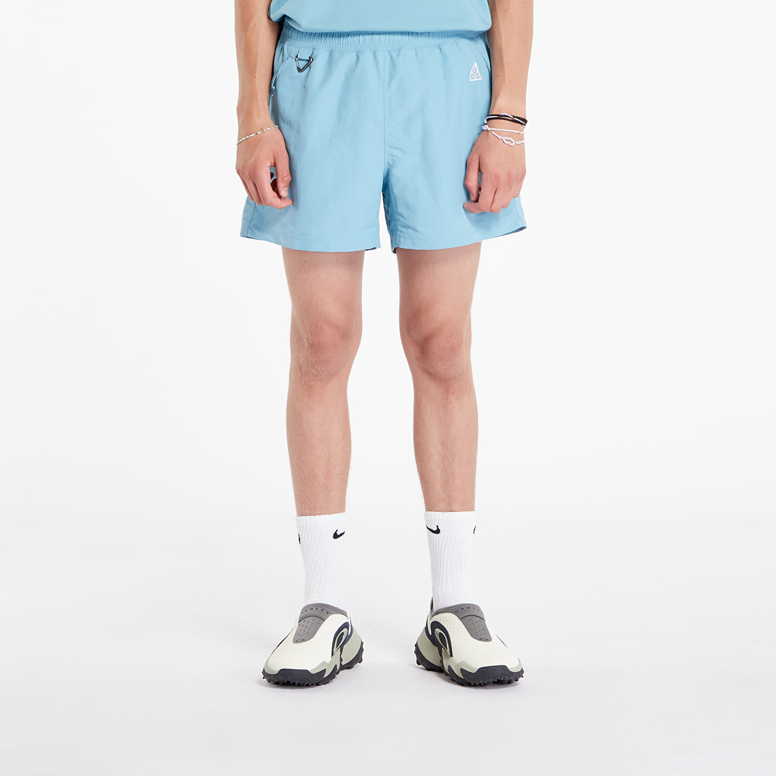 Shorts für Männer Nike ACG "Reservoir Goat" Men's 5" Shorts Denim Turq/ University Red/ Summit White