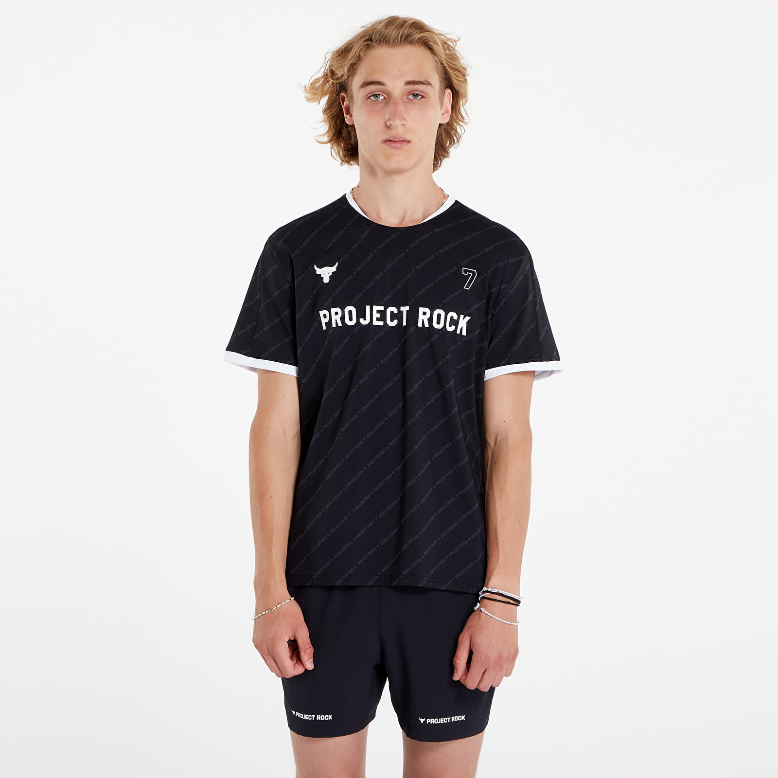 Dotjeran Under Armour Project Rock Rugby Shirt Black/ White