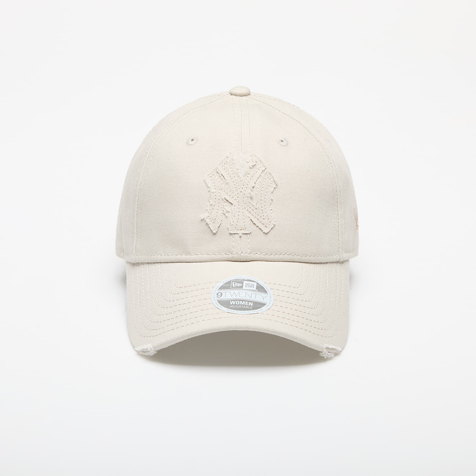 Caps New Era MLB New York Yankees Womens Distressed 9TWENTY Adjustable Cap Light Beige