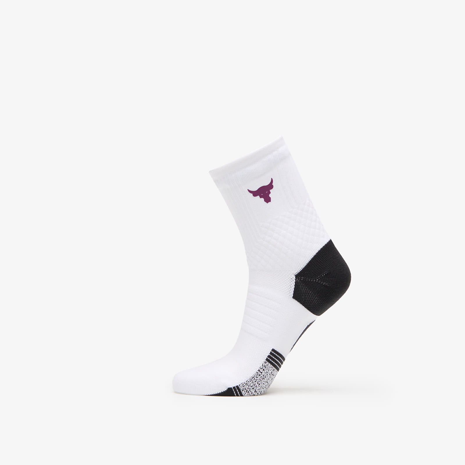 Nogavice  Under Armour Project Rock AD Playmaker 1-Pack Mid White/ Black/ Purple Gemini