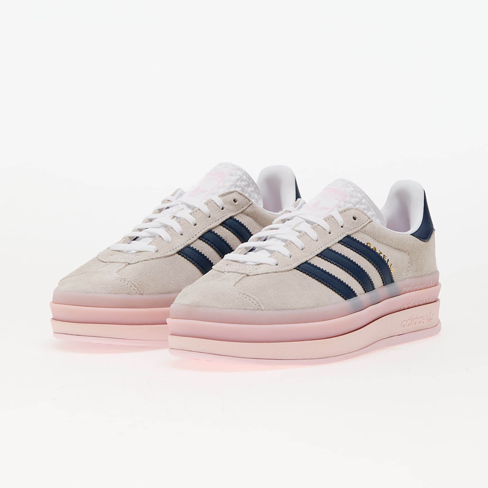 Sieviešu kedas un apavi adidas Gazelle Bold W Ftw White/ Clear Pink/ Night Indigo