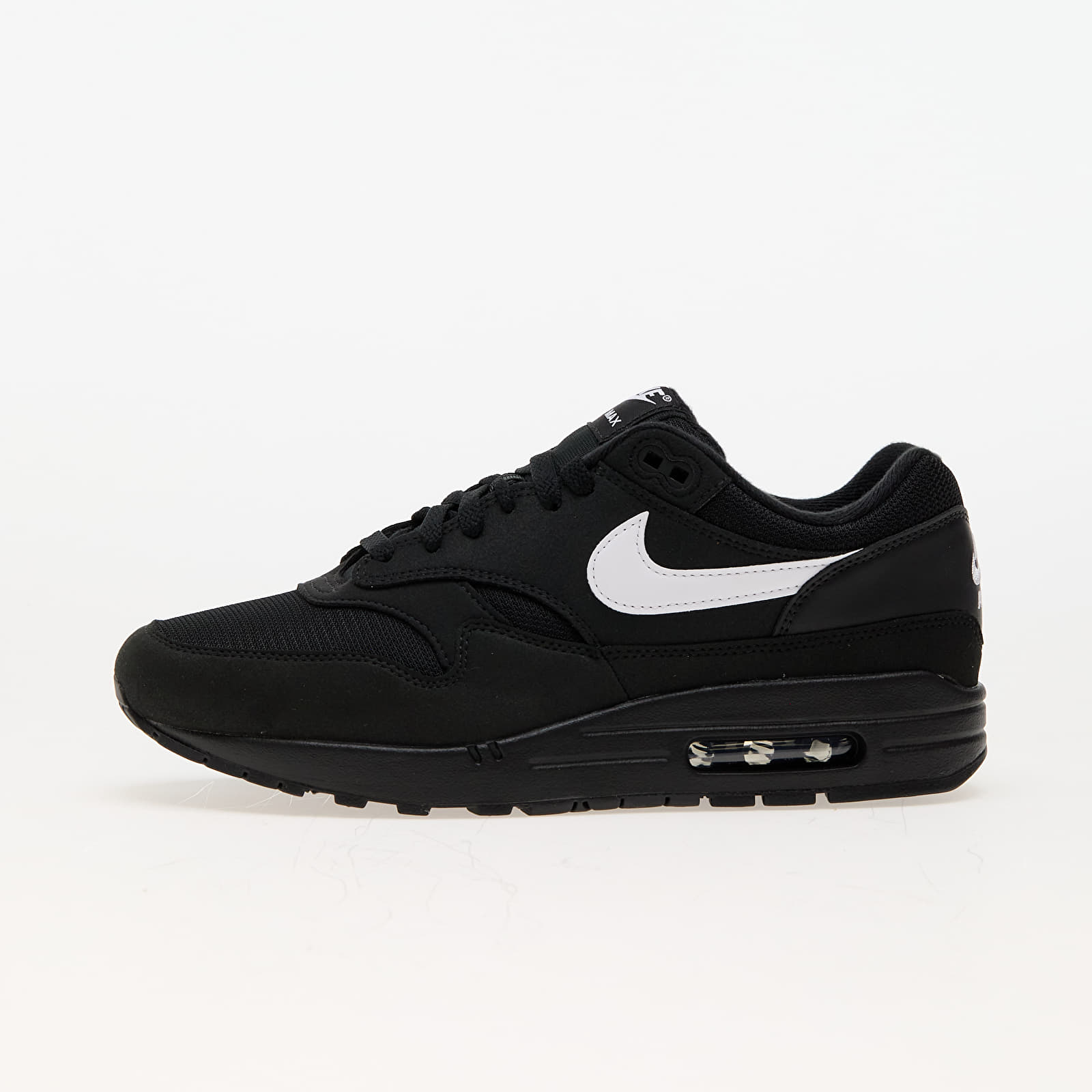 Nike air max 1 black and white suede outlet