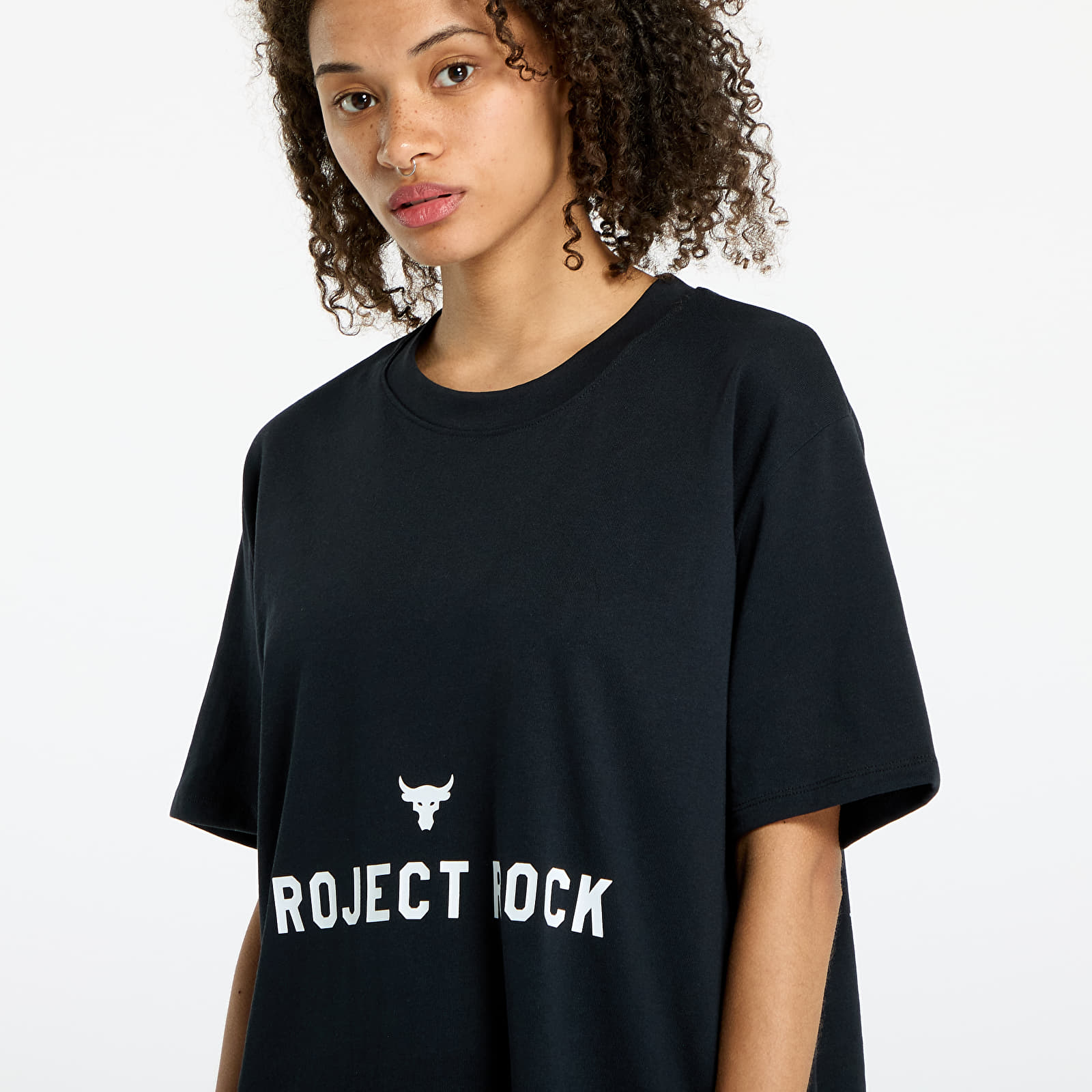 T-Shirts Frau Under Armour Project Rock  Campus Q3 T-Shirt Black/ White