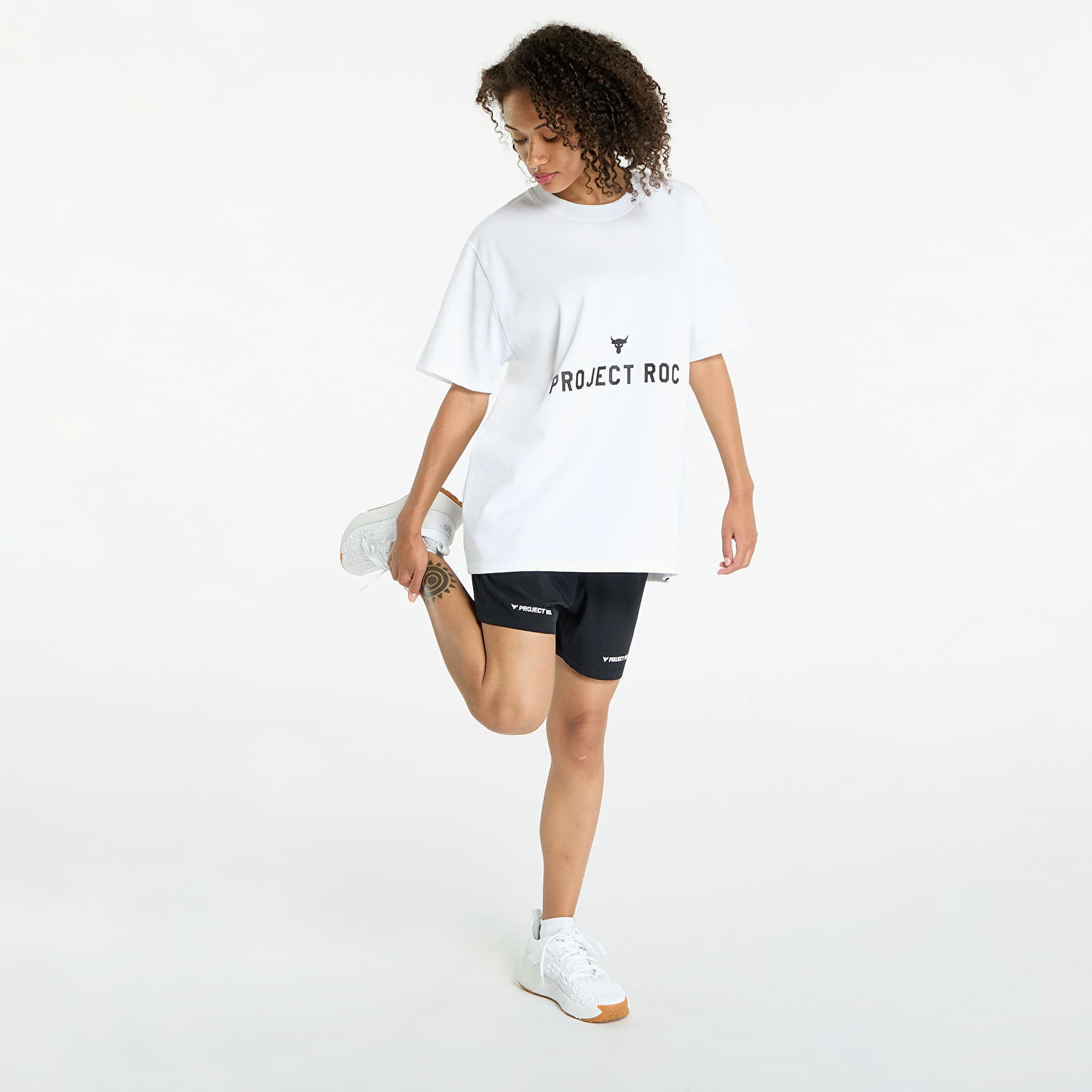 Ženske majice Under Armour Project Rock Campus Q3 T-Shirt White/ Black