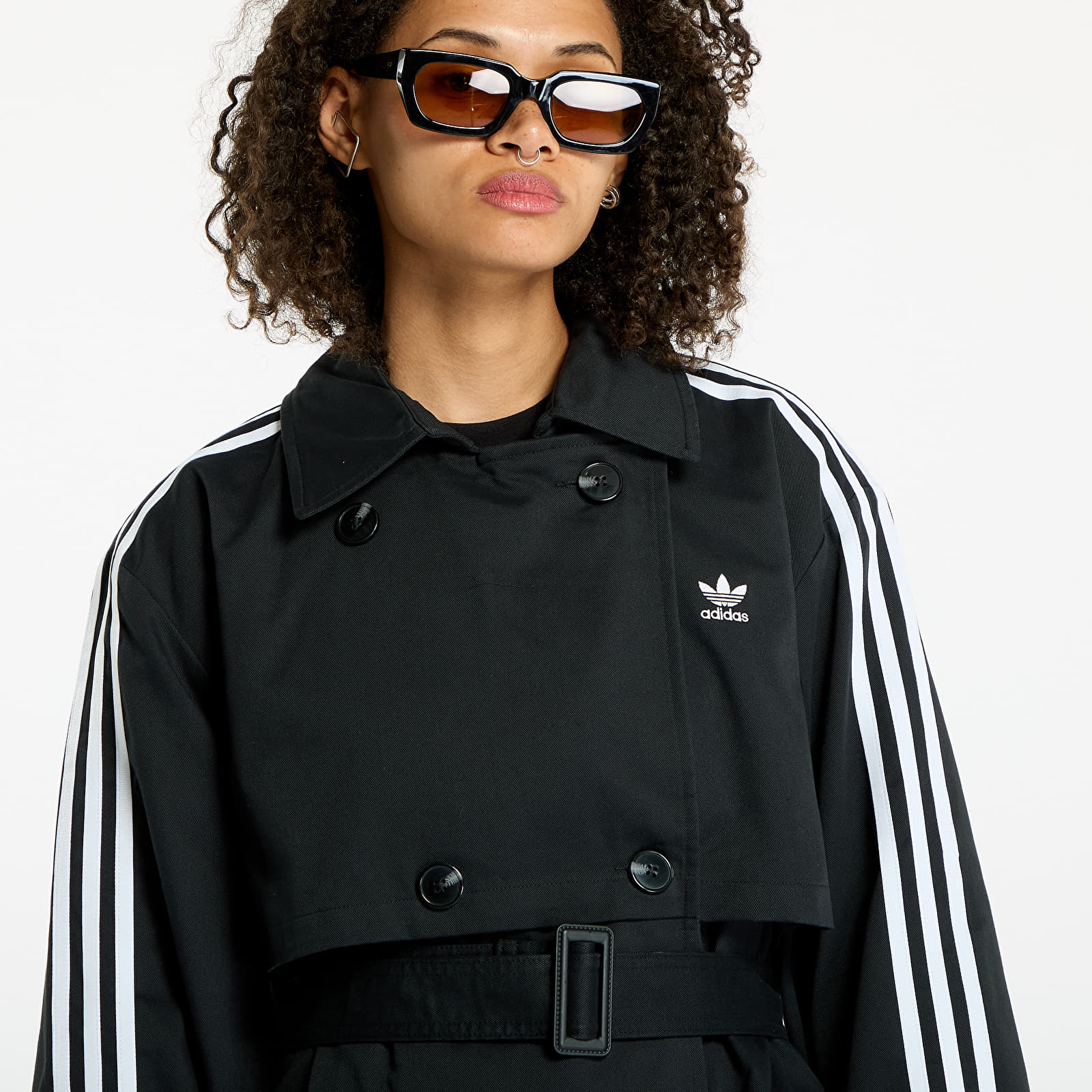 Abrigos de mujer adidas Tcoat Twill Black