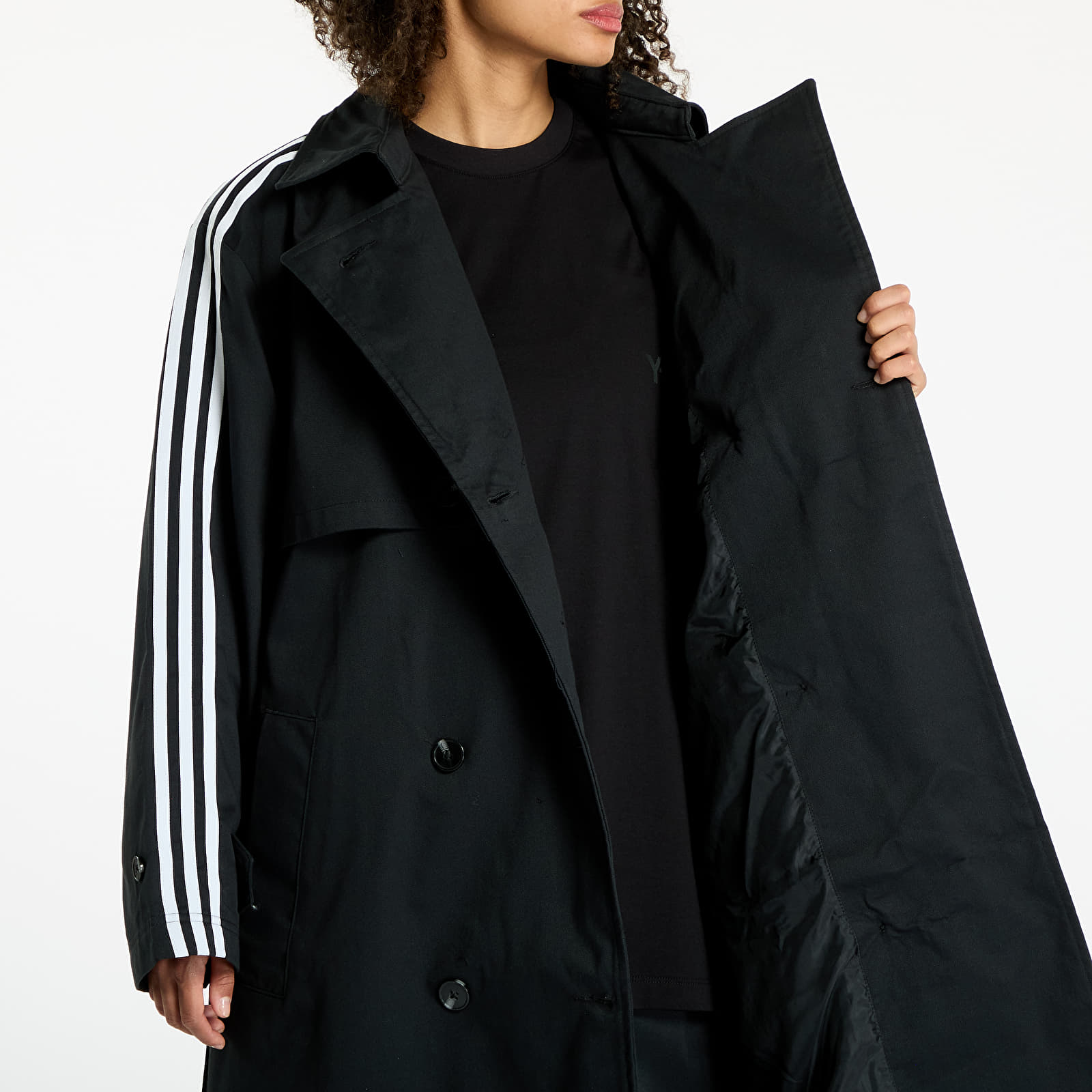 Abrigos de mujer adidas Tcoat Twill Black