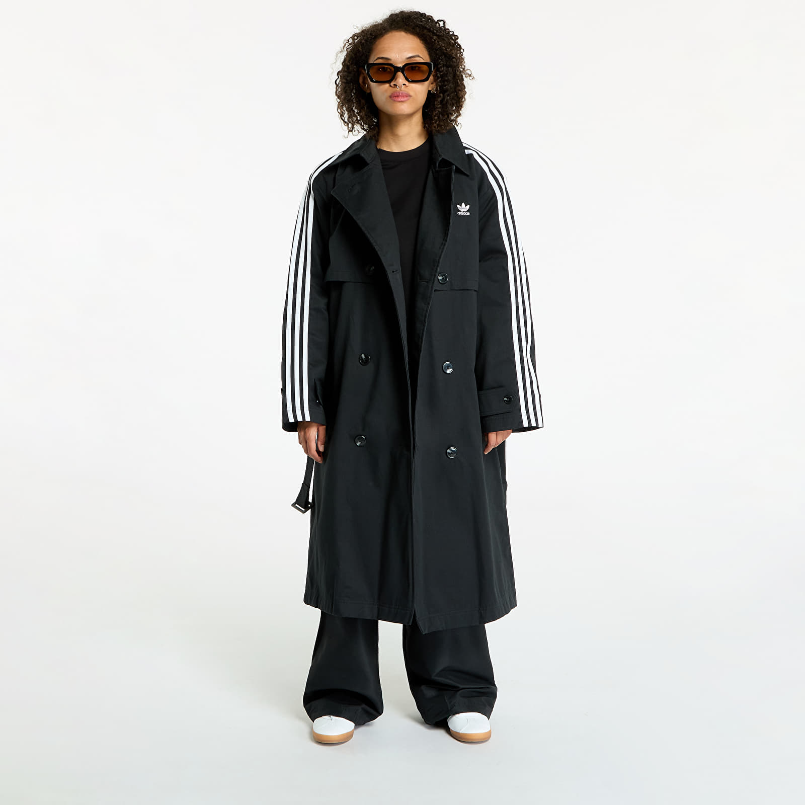 Abrigos de mujer adidas Tcoat Twill Black