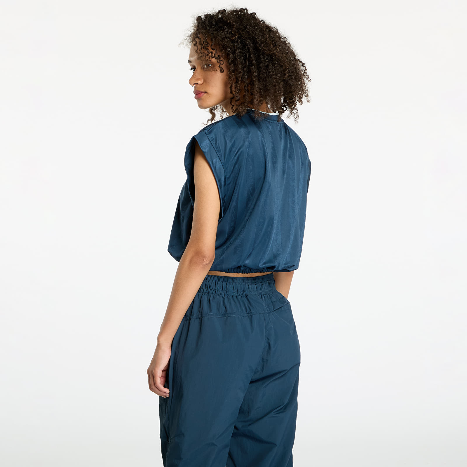 T-shirts Nike Sportswear Collection Women's Dri-FIT Jacquard Short-Sleeve Jersey Top Armory Navy/ Armory Navy/ White
