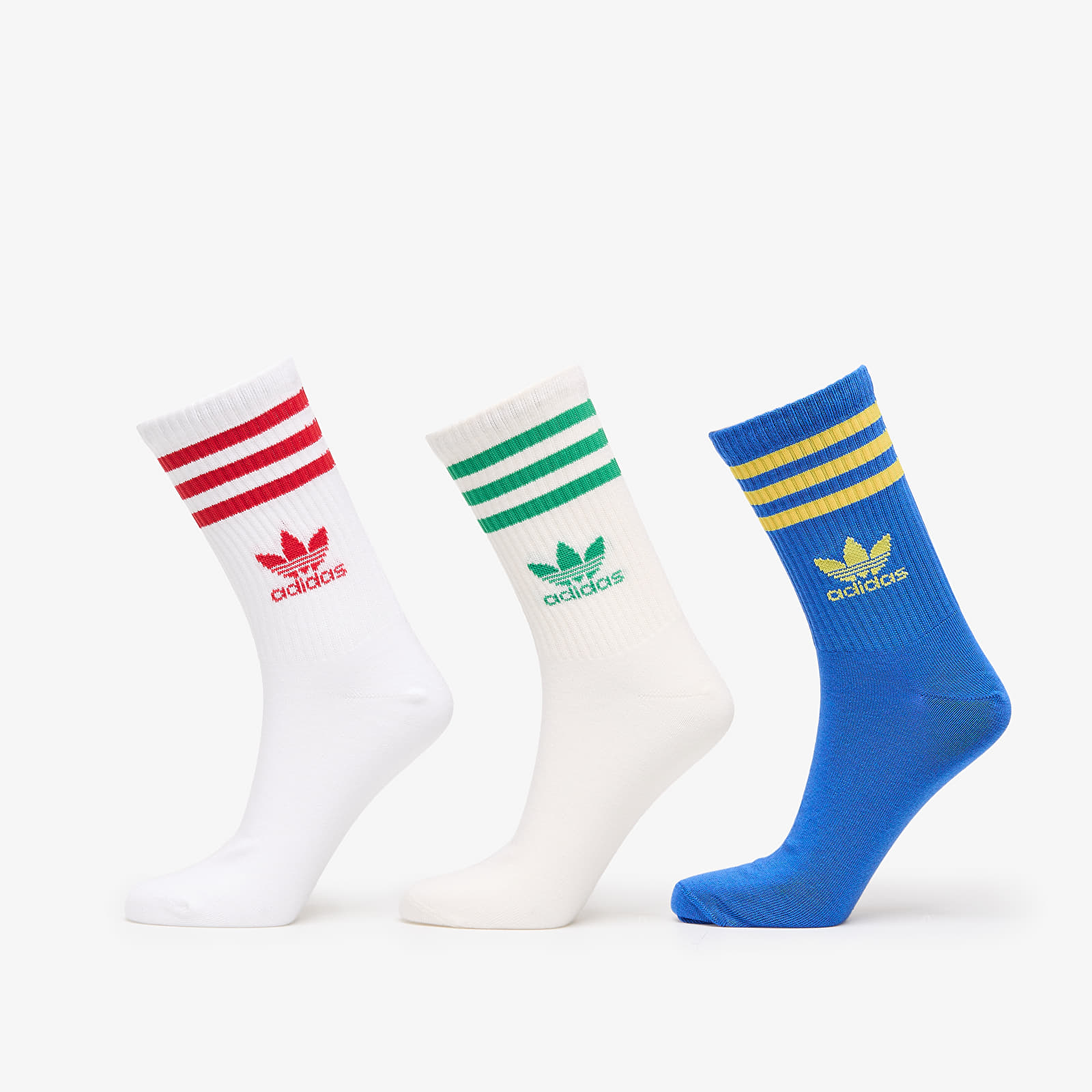 Skarpety męskie adidas Mid Cut Crew Sock 3-Pack Blue/ Core White/ White