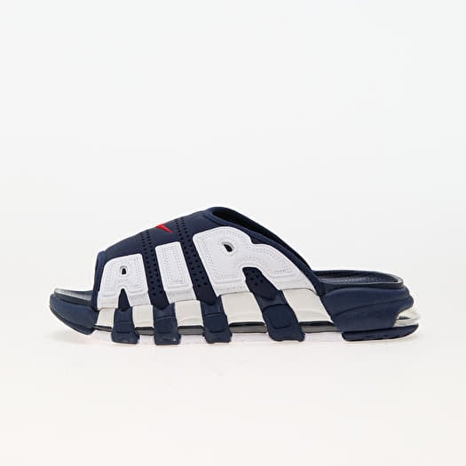 Nike Air More Uptempo Slide Midnight Navy/ University Red-White-Clear