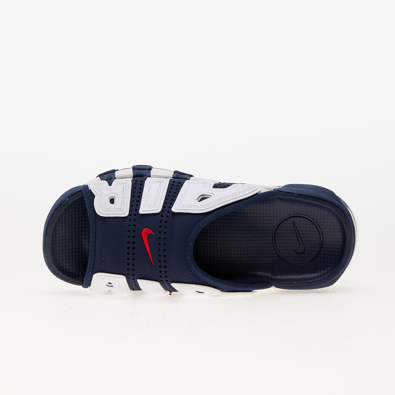 Shoes Nike Air More Uptempo Slide Midnight Navy/ University Red-White-Clear