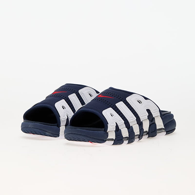 Nike Air More Uptempo Slide Midnight Navy/ University Red-White