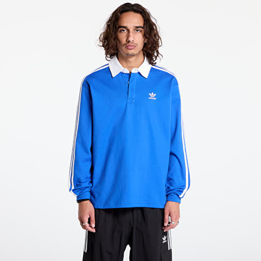Men s T shirts adidas Adicolor Rugby Polo Blue Queens
