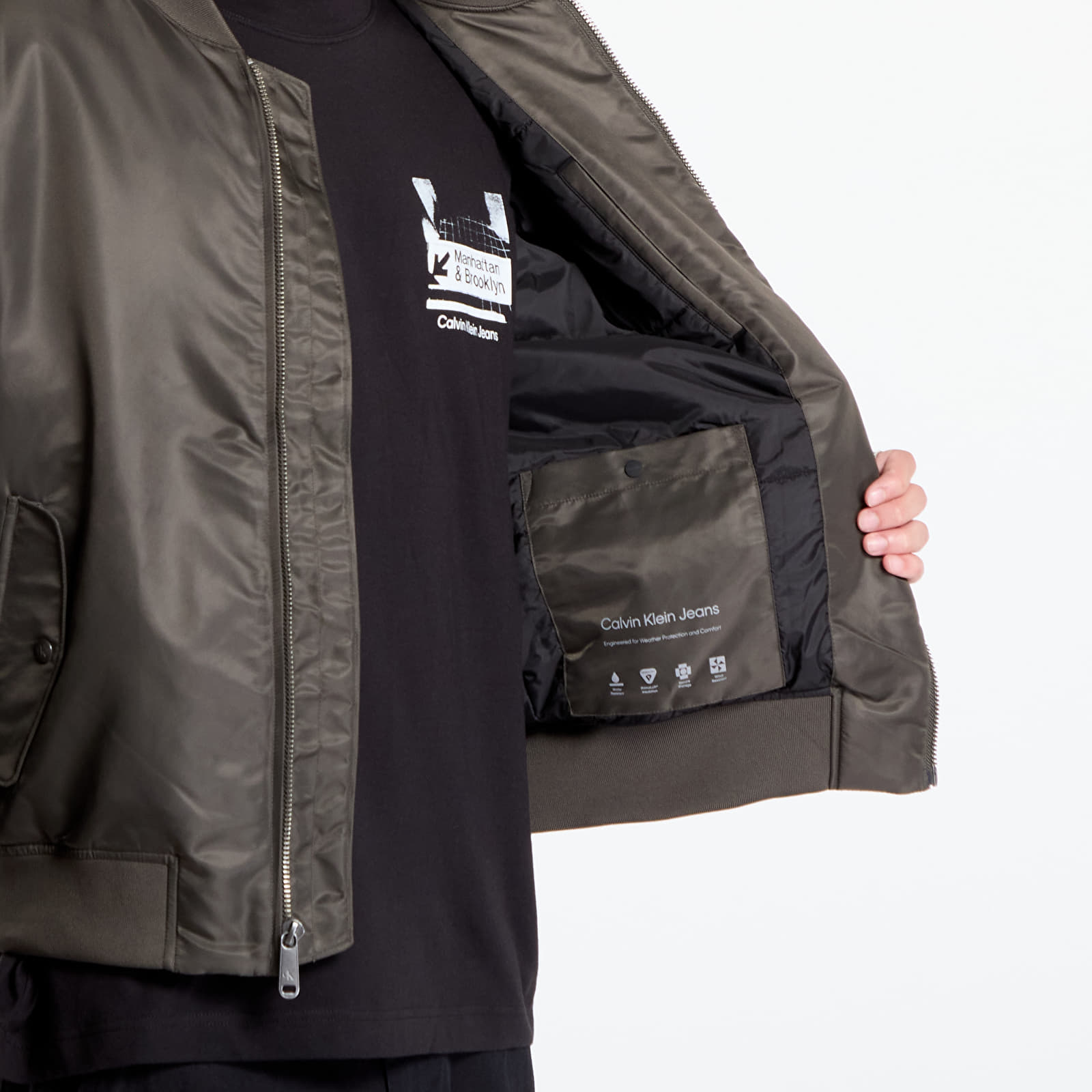 Men's bombers Calvin Klein Jeans Ls Nylon Padded Hero Beluga
