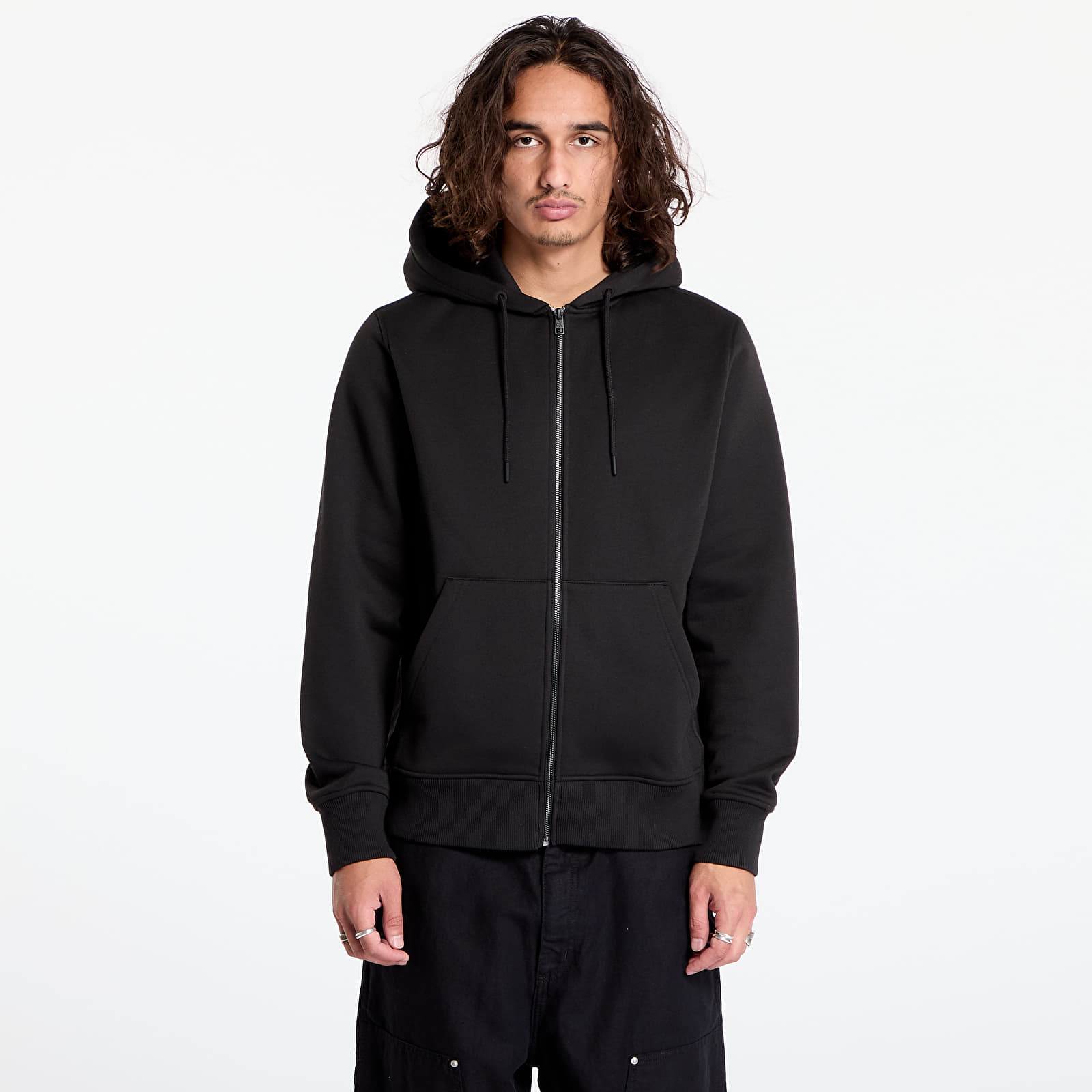 Moške majice Calvin Klein Jeans Logo Tape Zip Through Black