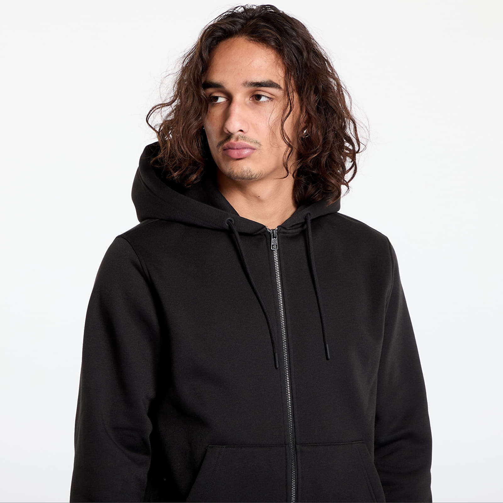Moške majice Calvin Klein Jeans Logo Tape Zip Through Black