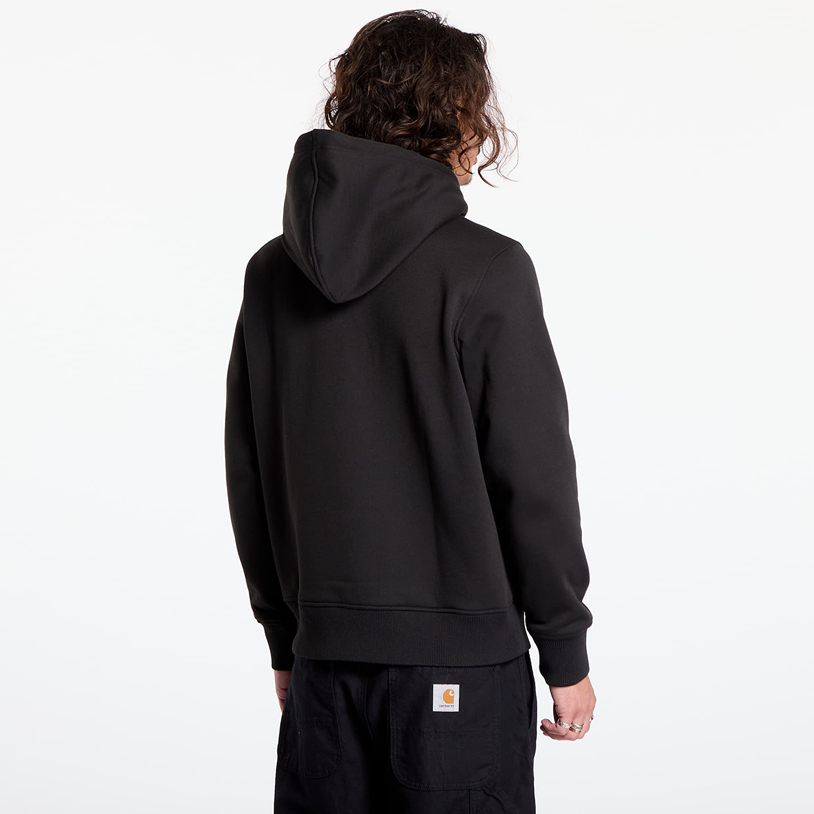 Moške majice Calvin Klein Jeans Logo Tape Zip Through Black