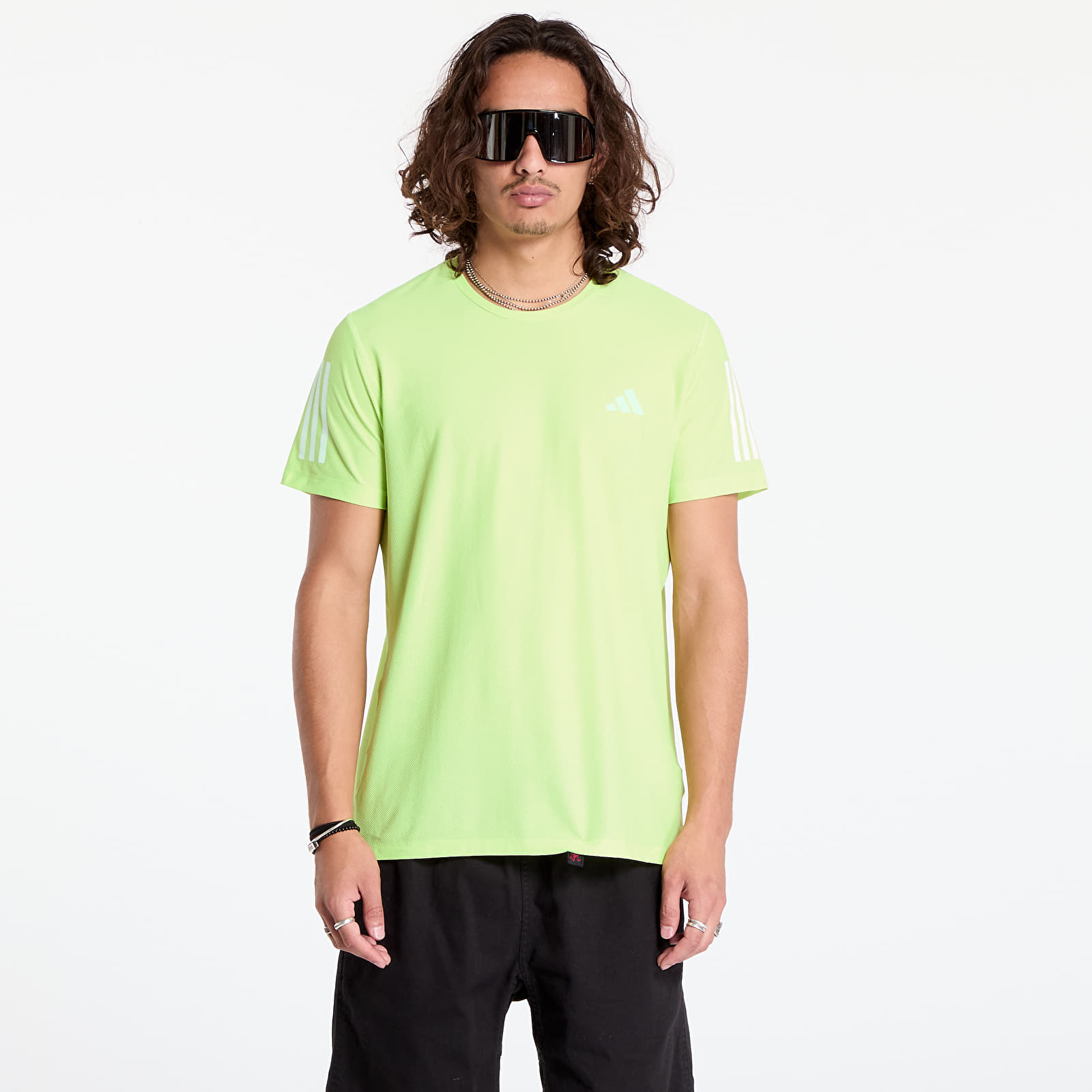 Pánská trička adidas Own The Run Tee Pulse Lime