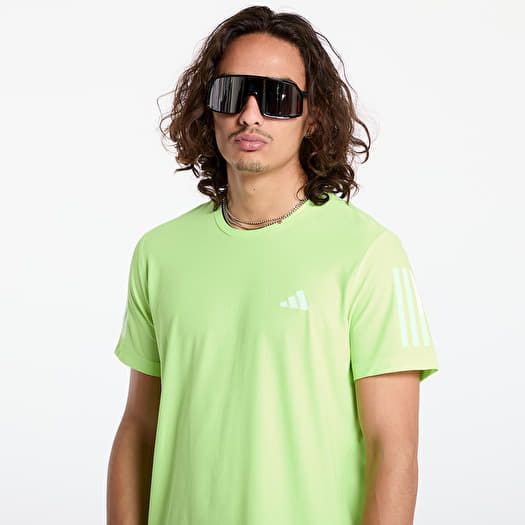 Men s T shirts adidas Own The Run Tee Pulse Lime Queens