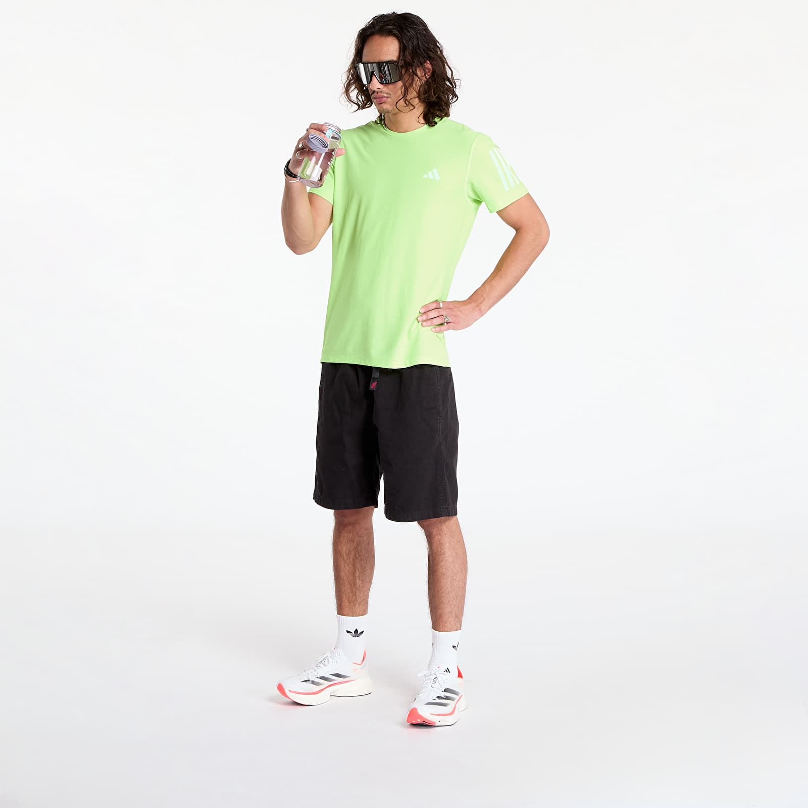 Pánská trička adidas Own The Run Tee Pulse Lime