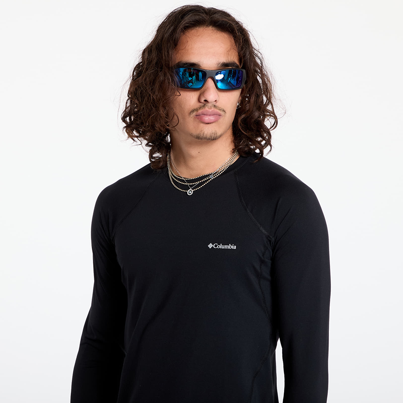 Vīriešu T-krekli Columbia Midweight Stretch Long Sleeve Top Black