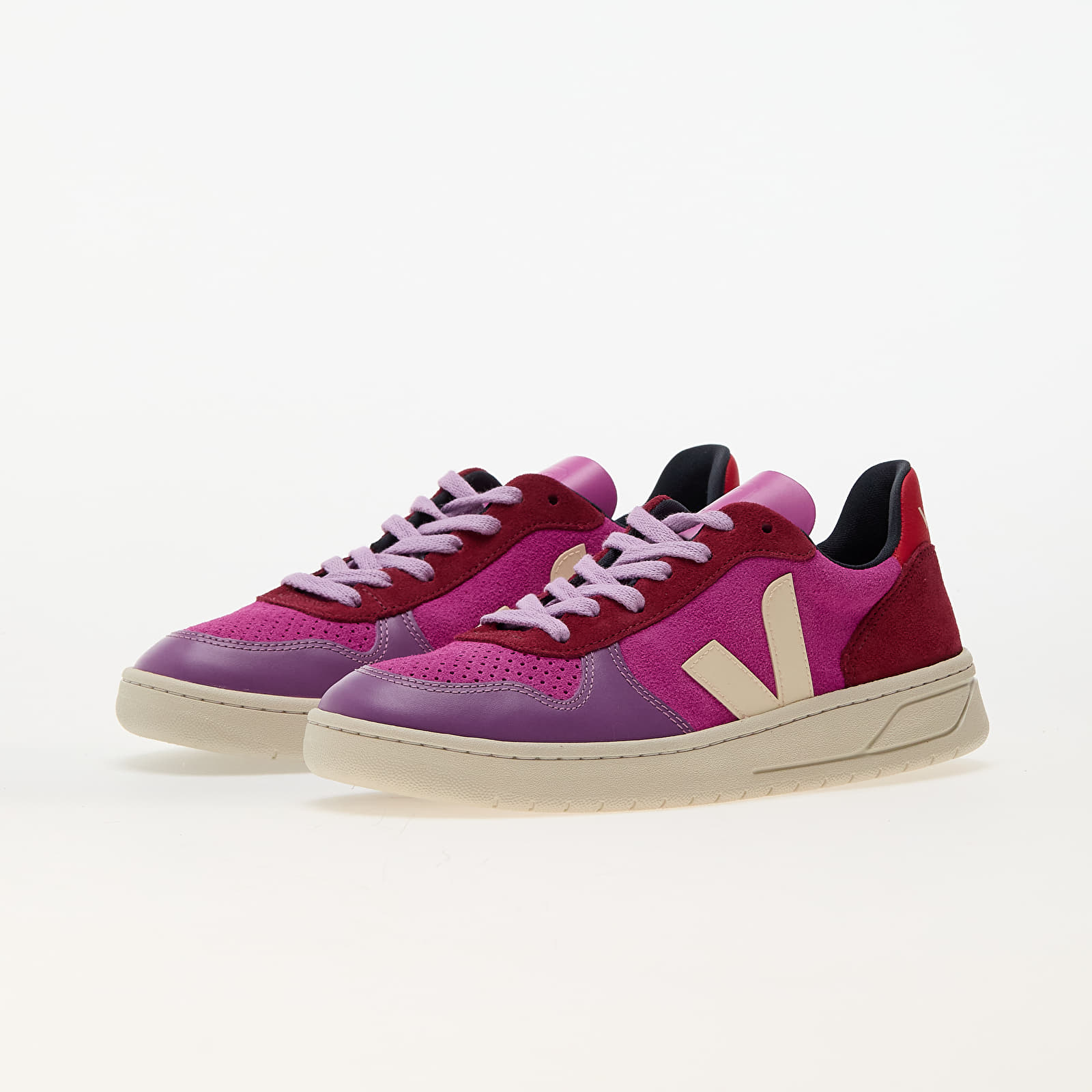 Sneakers og sko til kvinder Veja W V-10 Multico-Ultraviolet_Calcaire