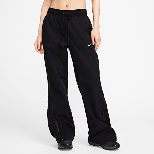 Jeans and trousers Nike Sportswear Collection Women s Mid Rise Repel Zip Pants Black White Queens