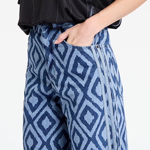 Women s Trousers adidas x Farm Rio Denim Track Pant Medium Blue Denim Queens
