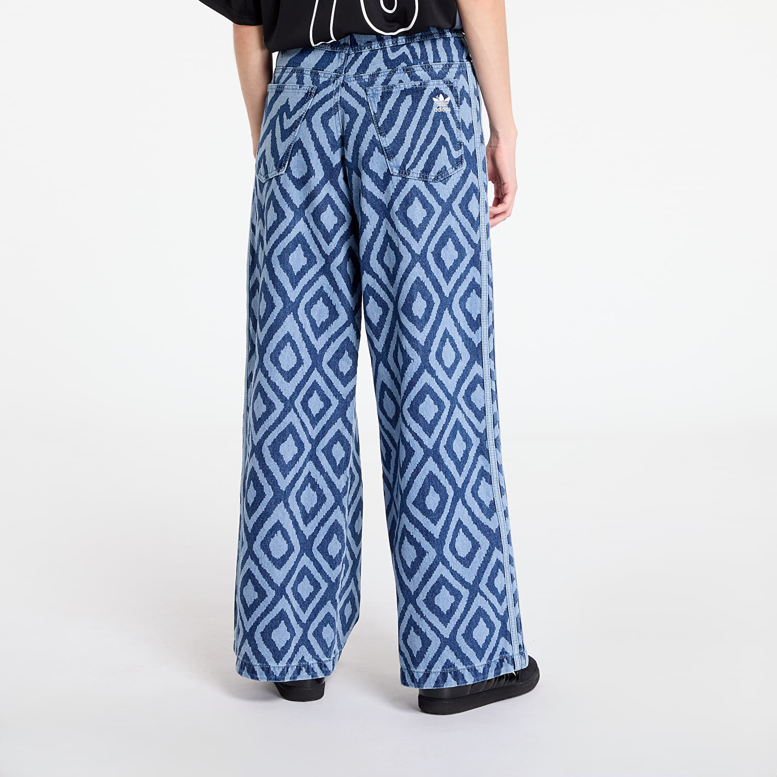 Spodnie damskie adidas x Farm Rio Denim Track Pant Medium Blue Denim
