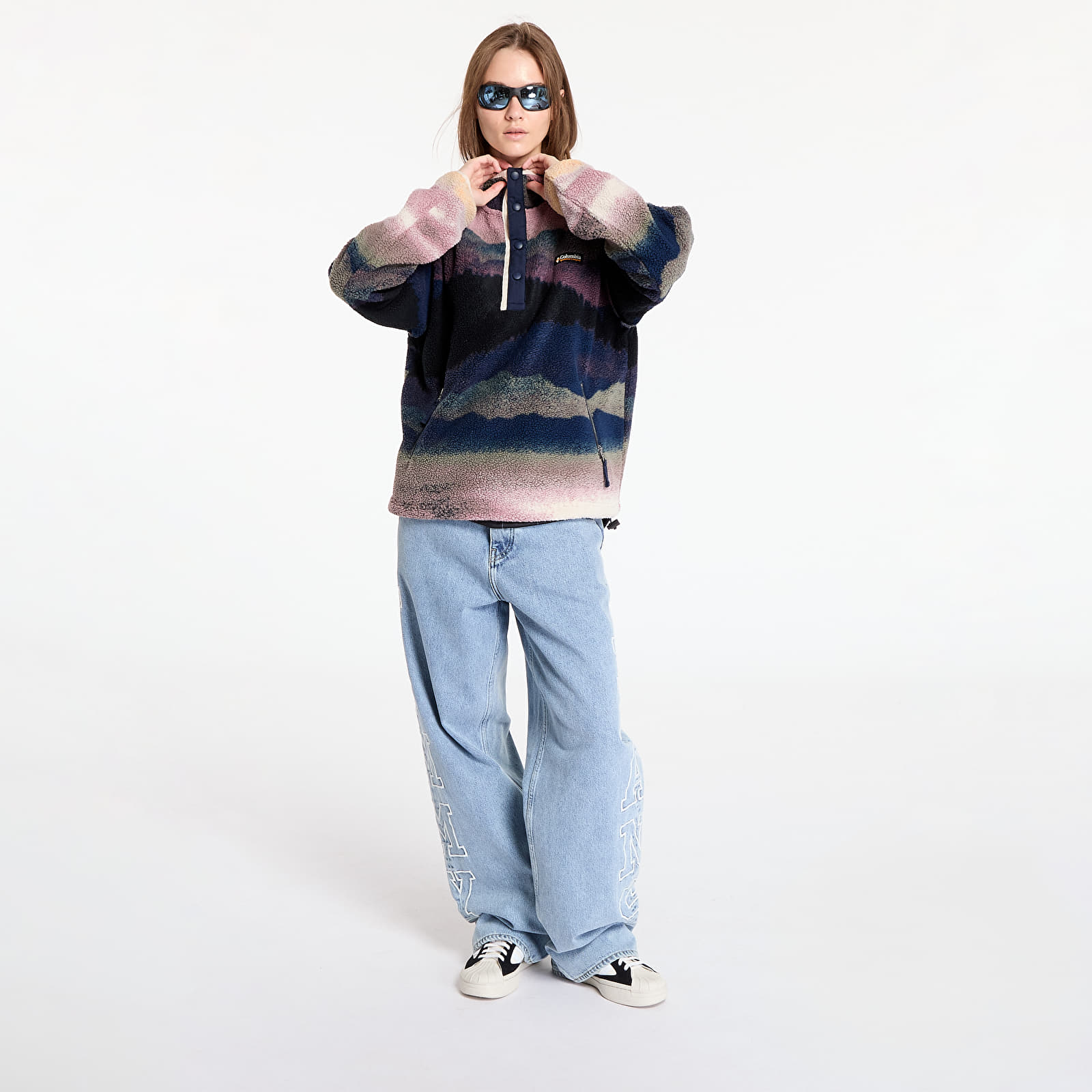 Dámské mikiny Columbia Helvetia™ II Printed Hoodie Collegiate Navy