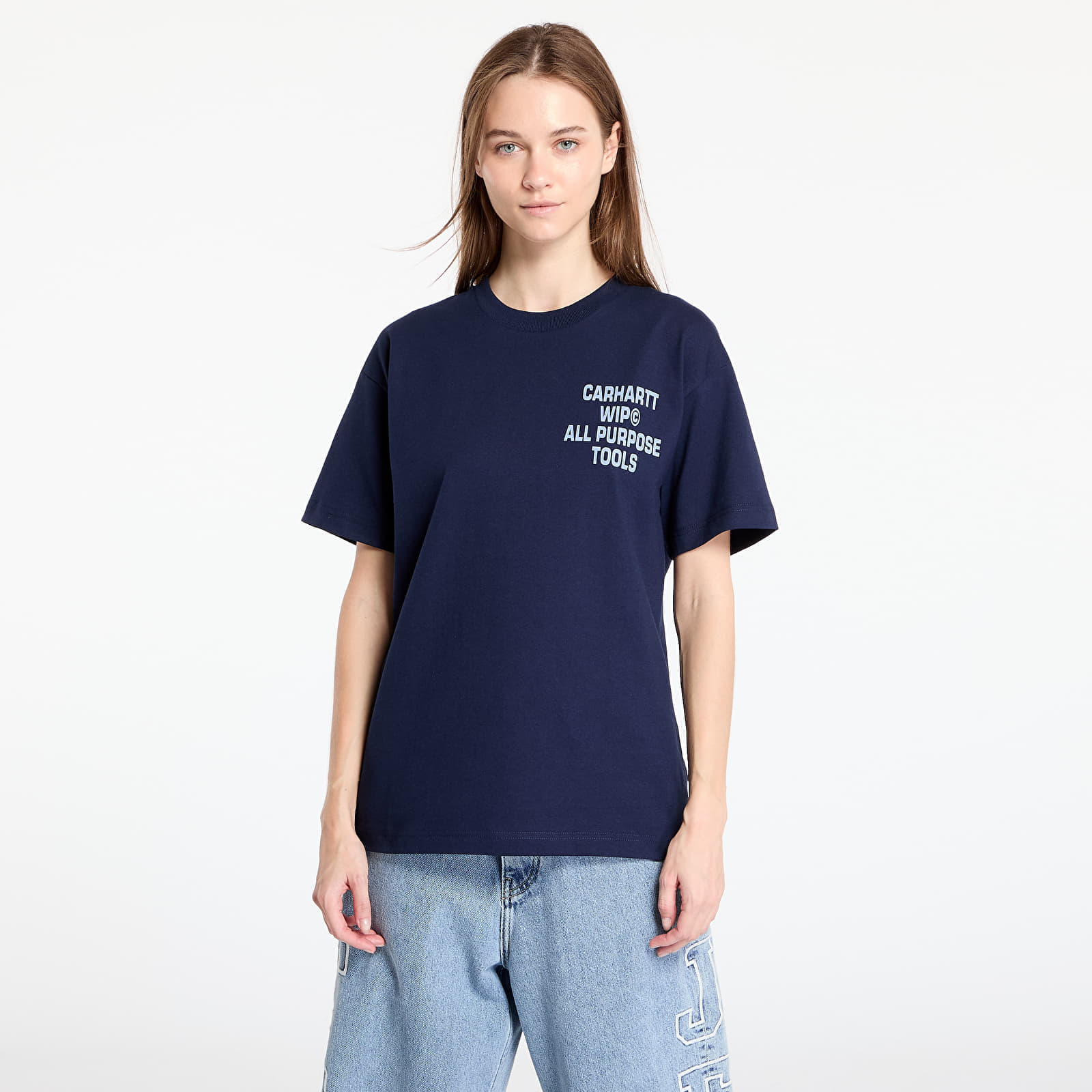 Tričko Carhartt WIP S/S Cross Screw T-Shirt UNISEX Air Force Blue XS