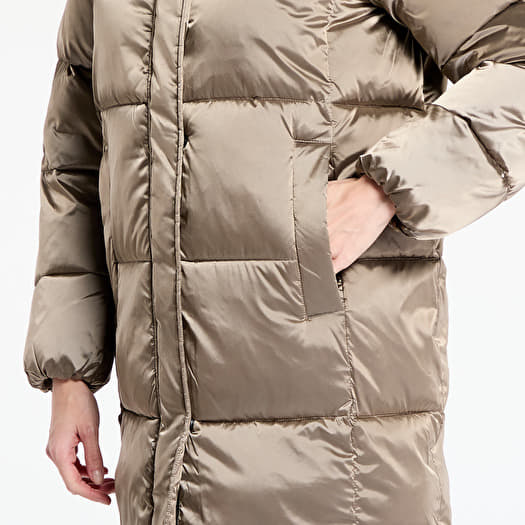 Women s jackets Calvin Klein Jeans Shiny Satin Puffer Coat Brindle Queens