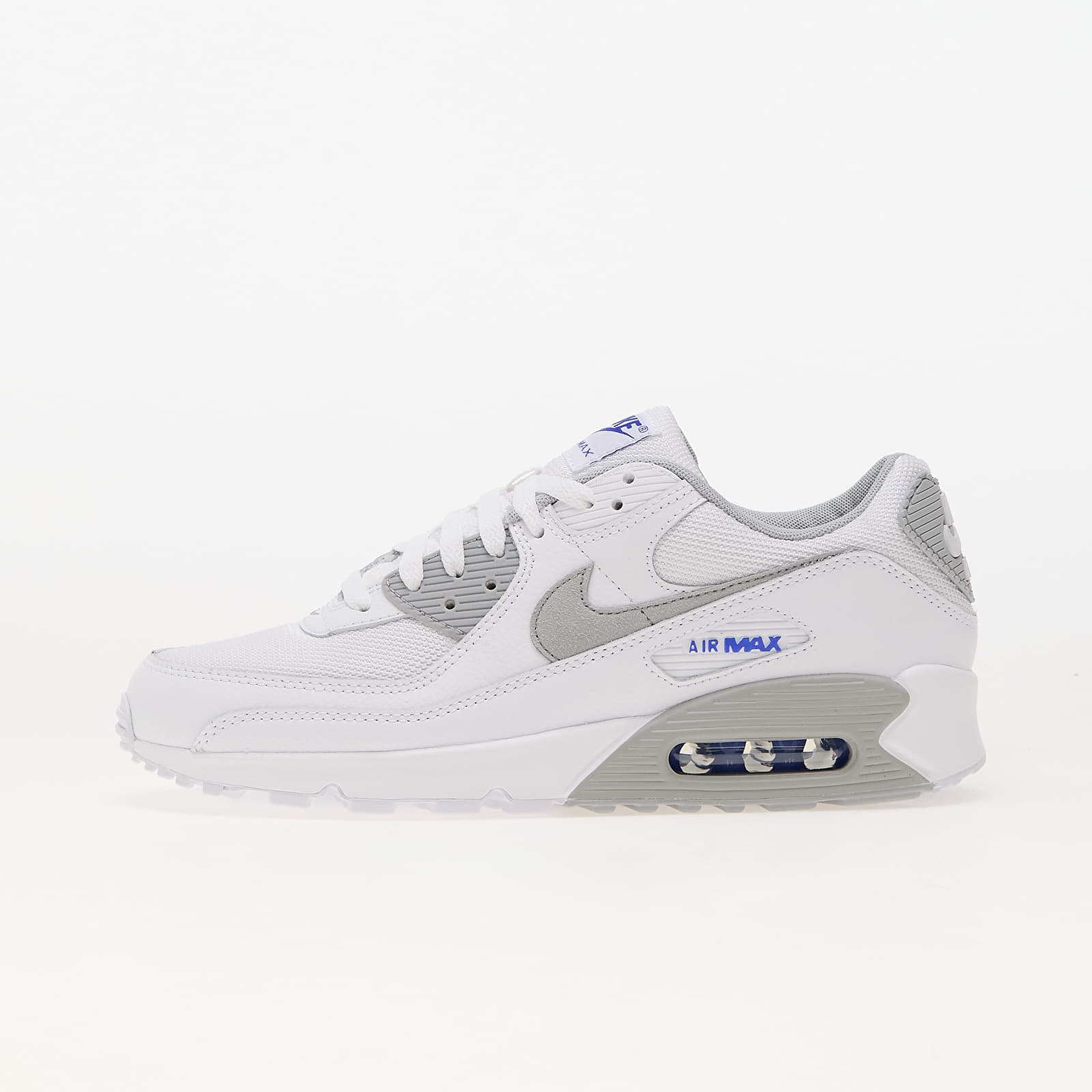 Herensneakers en -schoenen Nike Air Max 90 White/ Lt Smoke Grey-Racer Blue