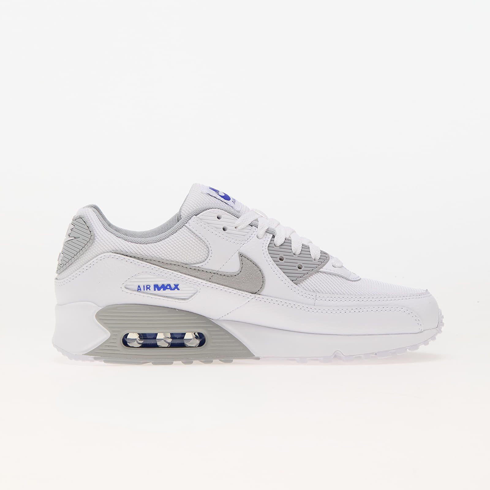 Férfi cipők Nike Air Max 90 White/ Lt Smoke Grey-Racer Blue