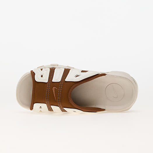 Shoes Nike Air More Uptempo Slide Light British Tan Light Orewood Brown Clear Sail Queens