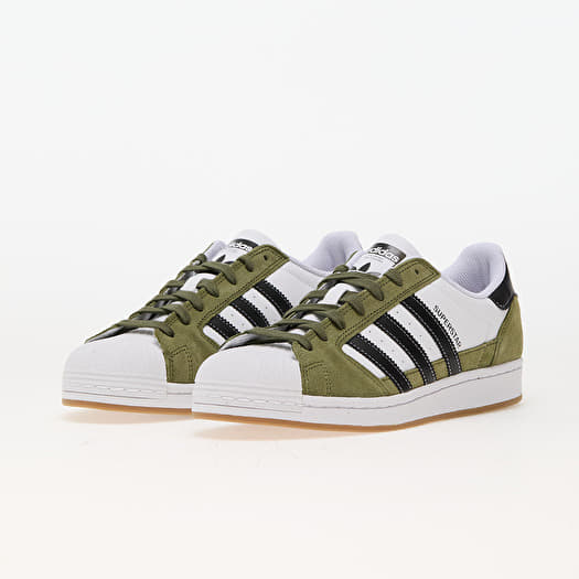 Adidas superstar olive green top