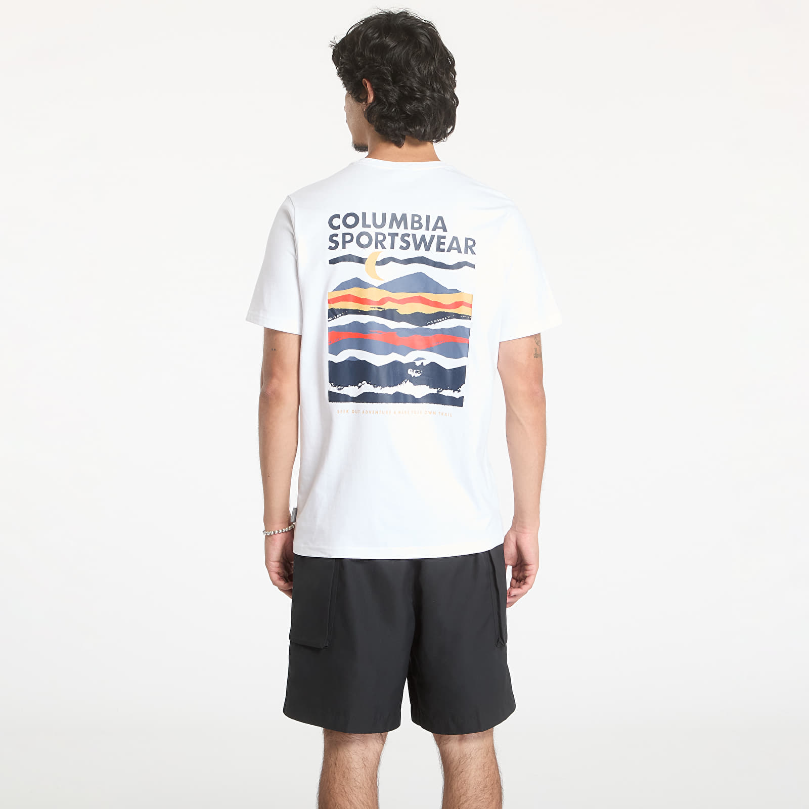 Men's T-shirts Columbia Explorers Canyon™ Back Short-Sleeve Tee White