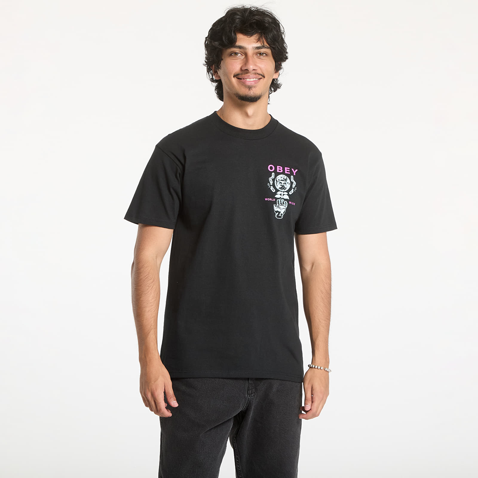 T-Shirts OBEY Helping Hand Black