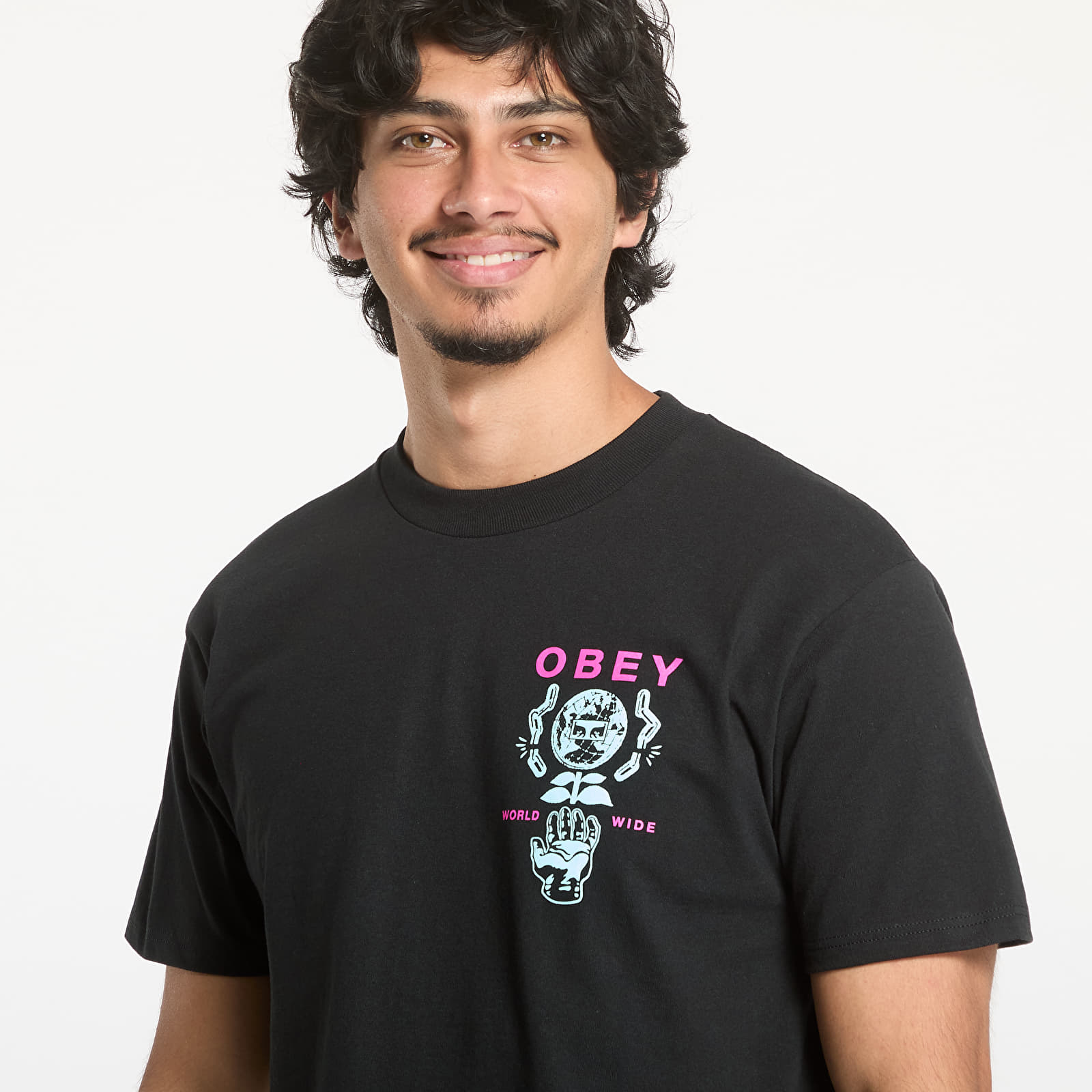 T-Shirts OBEY Helping Hand Black
