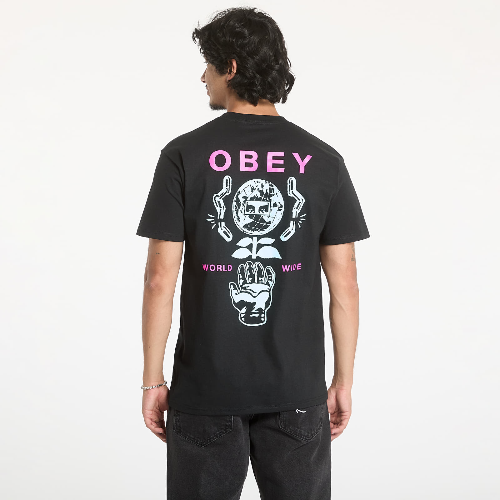 T-Shirts OBEY Helping Hand Black