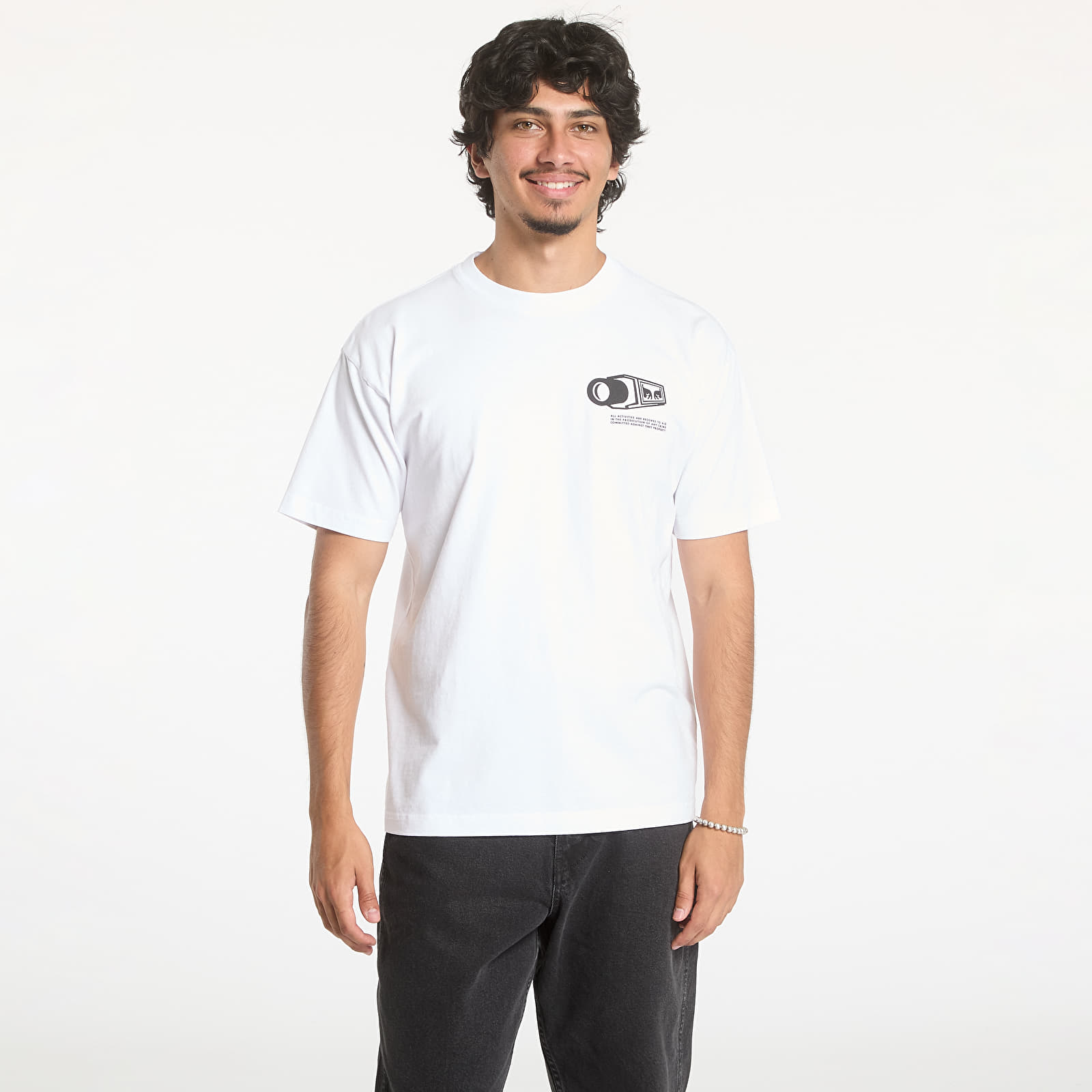 T-shirts OBEY Warning White