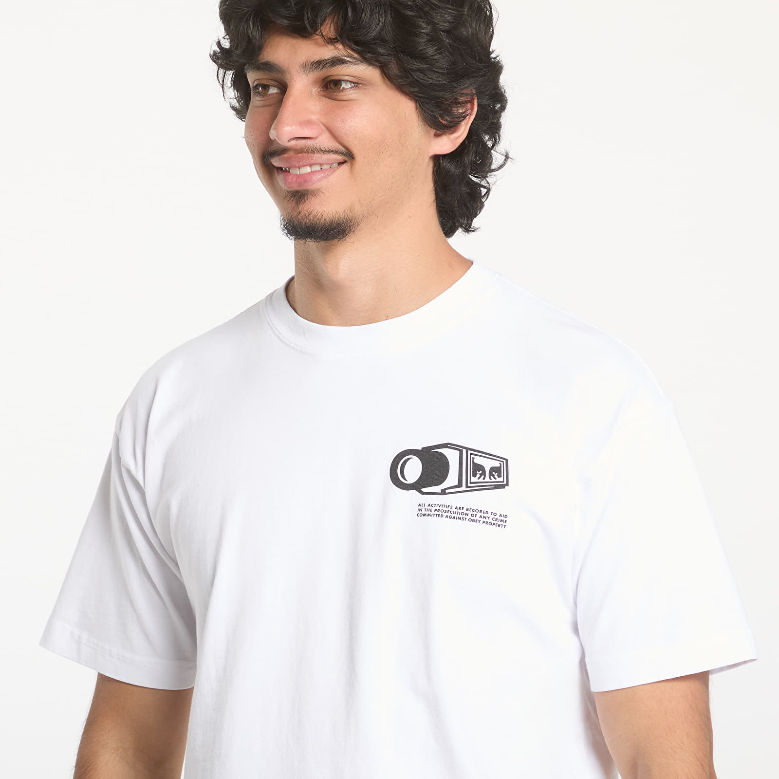 T-shirts OBEY Warning White