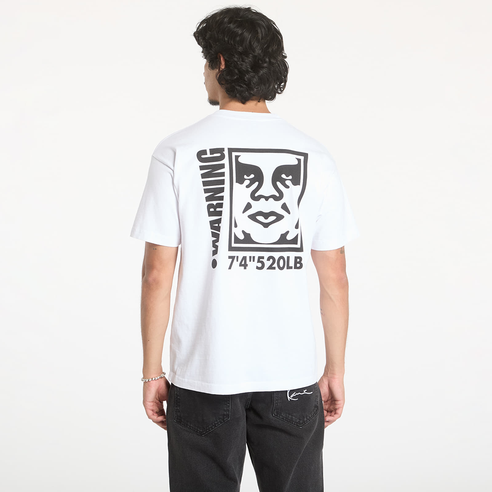 T-shirts OBEY Warning White