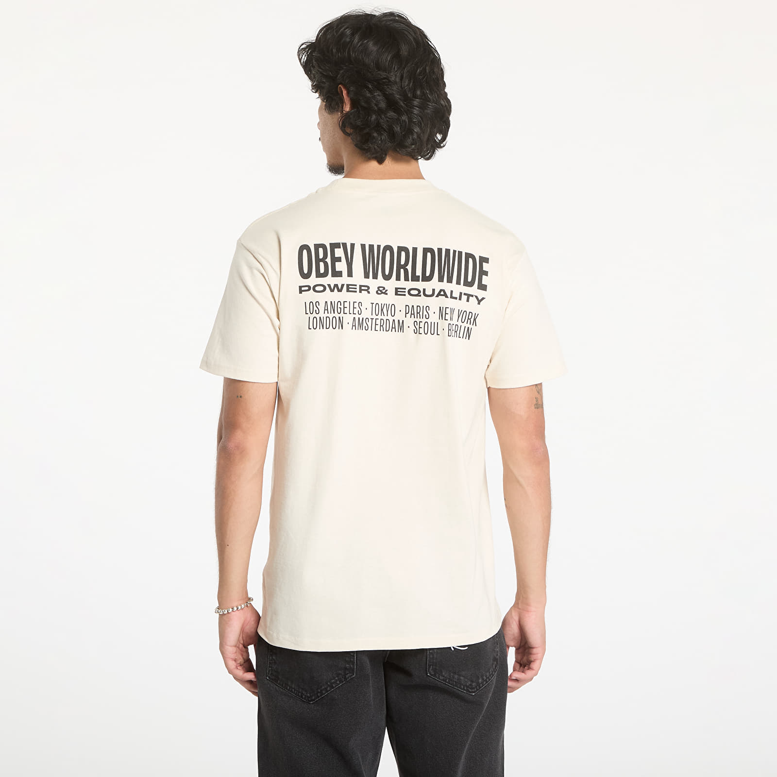 T-Shirts OBEY Worldwide Power & Equalit Cream