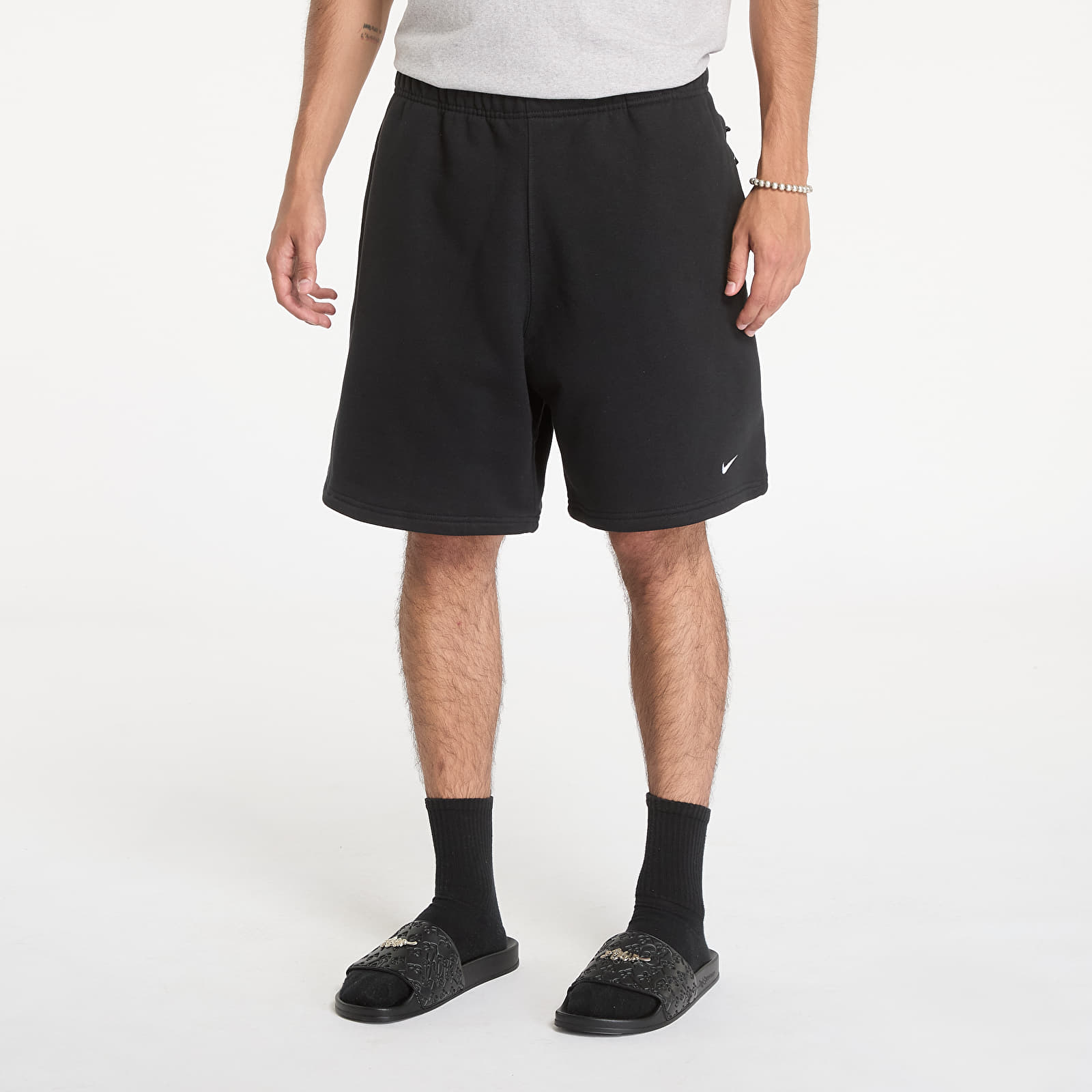 Men's shorts Nike NRG Solo Swoosh Fleece Shorts UNISEX Black/ White