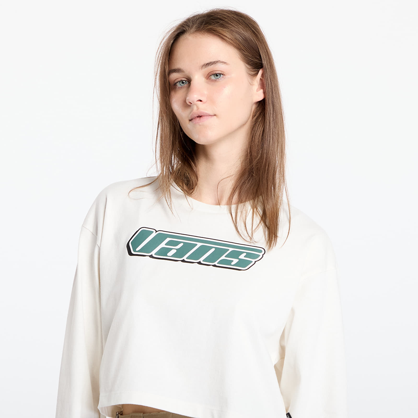 T-shirts Vans Retro V Long Sleeve Relax Crop Marshmallow